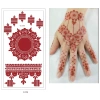 European and American Henna tattoo stickers, red lace disposable stickers, waterproof and sweat-proof tattoos, sexy lace details Picture